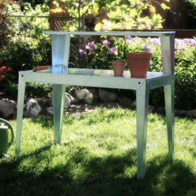 Outdoor/Indoor Galvanized Steel Potting Bench 44” x 24” x 44”
