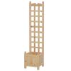 Solid Fir Wood Outdoor Planter Box with Trellis 12" x 12" x 49”