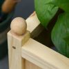 Solid Fir Wood Outdoor Planter Box with Trellis 12" x 12" x 49”
