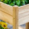 3 Fir Wood Elevated Planter Boxes Unfinished 73" x 13" x 32"