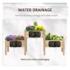 3 Fir Wood Elevated Planter Boxes Unfinished 73" x 13" x 32"