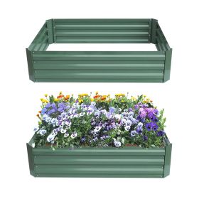 Coated Steel Raised Bed Planter Gardening Box 4Ft x 3Ft x 11In