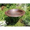 Copper Plated Brass Bird Bath Wide Rimmed Bowl 24” Diameter