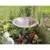 Copper Plated Brass Bird Bath Wide Rimmed Bowl 24” Diameter