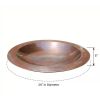 Copper Plated Brass Bird Bath Wide Rimmed Bowl 24” Diameter
