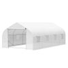 19.5x9.8x6.75' Polytunnel Hoop Greenhouse w/ White PE Cover
