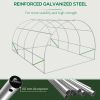 19.5x9.8x6.75' Polytunnel Hoop Greenhouse w/ White PE Cover