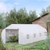 19.5x9.8x6.75' Polytunnel Hoop Greenhouse w/ White PE Cover