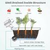Modern Vertical 3-Tier Outdoor Elevated Planter Boxes 20x6.5x39”