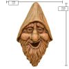 Outdoor Cast Resin Tree Face Birdhouse in Rustic Carved Wood Finish