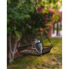 Black Iron Mesh Bird Feeder Seed Tray with Easy to Hang Chain - Heavy Duty