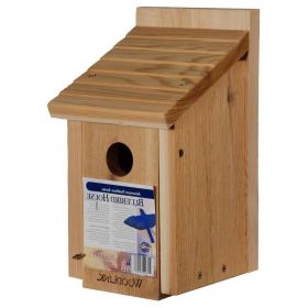 Red Cedar Wood Birdhouse - Ideal for Eastern Western and Mountain Bluebirds 12 Inches