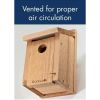 Red Cedar Wood Birdhouse - Ideal for Eastern Western and Mountain Bluebirds 12 Inches
