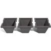 Black Outdoor Garden Planter Box with Removable Trays