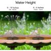 Solar Powered Bird Bath Water Fountain Kit with 4 Nozzle Heads