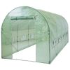 15x7x7 Ft Hoop Greenhouse with Steel Frame and PE Cover