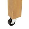 Wheeled Fir Wood Elevated Raised Bed with Shelves 41x18x53”