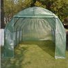 Large 10x20x7’ Arch Greenhouse Green PE Cover, Steel Frame