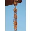 Pure Copper Overlapping Leaves Rain Chain Rainwater Downspout 8.5 Ft