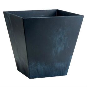 Contemporary Tapered Square Planter Box in Black 12" x 12”