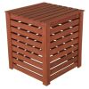 Outdoor Slatted Wooden Compost Bin with Brown Finish 90 Gal; 12 CuFt