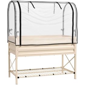 Metal Elevated Raised Bed with Greenhouse Cover 48x21” Bed