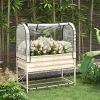 Metal Elevated Raised Bed with Greenhouse Cover 48x21” Bed