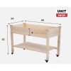 Elevated Raised Bed Planter Box 4 ft x 2 ft with Locking Wheels