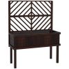 Modern Espresso Fir Elevated Raised Bed w/ Trellis 41x18x55”