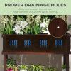 Modern Espresso Fir Elevated Raised Bed w/ Trellis 41x18x55”