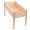 Outdoor Garden Cedar Wood Elevated Planter Box 49x23x30”