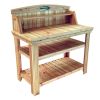 Large Cedar Garden Potting Bench with 3 Storage Tiers 52"x57”