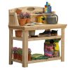 Large Cedar Garden Potting Bench with 3 Storage Tiers 52"x57”