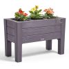Plastic Elevated Planter Box with Removable Trays 39x19.5x26”