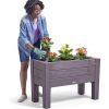 Plastic Elevated Planter Box with Removable Trays 39x19.5x26”