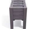 Plastic Elevated Planter Box with Removable Trays 39x19.5x26”