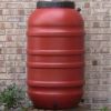 Terra Cotta Red HDPE Plastic Rain Barrel with Spigot 55-Gallon