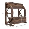 Farm Wagon Wheel Fir Wood Elevated Planter Boxes 23x13x22”