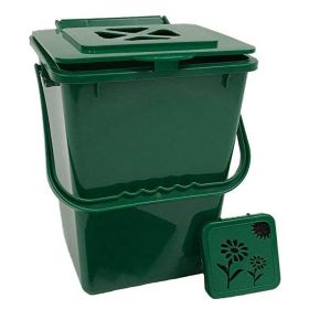 Kitchen Waste Compost Collector Bin Green 2.4 Gallon