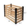 Outdoor Cedar Compost Bin in Natural & Black Wood Finish 120 Gallon