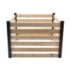 Outdoor Cedar Compost Bin in Natural & Black Wood Finish 244 Gallon