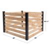Outdoor Cedar Compost Bin in Natural & Black Wood Finish 244 Gallon
