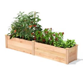 Narrow/Tall Cedar Raised Garden Bed - 96x16x17” Made in USA.