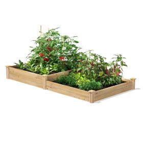 Cedar Wood 2 Tier Raised Garden Bed 8 ft x 4 ft - Made in USA