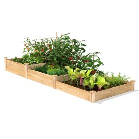 Cedar Wood 3 Tier Raised Garden Bed 12 ft x 4 ft - Made in USA