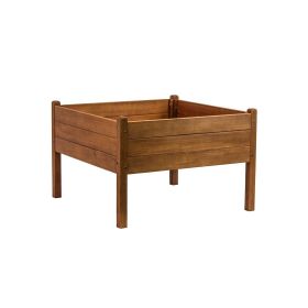 Elevated Raised Bed Planter in Solid Eucalyptus Wood 36” x 36” x 24”