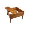 Elevated Raised Bed Planter in Solid Eucalyptus Wood 36” x 36” x 24”