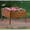 Elevated Raised Bed Planter in Solid Eucalyptus Wood 36” x 36” x 24”
