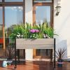 Mobile Elevated Planter Box with Caster Wheels 45” x 19” x 36”