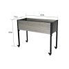 Mobile Elevated Planter Box with Caster Wheels 45” x 19” x 36”